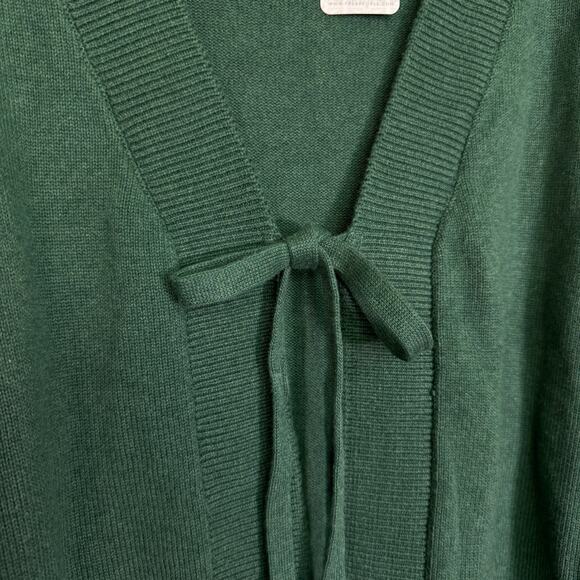 Free People Beach Solar Sweater Set Women Medium Cardigan Pant Lounge Pine Green - Picture 4 of 15